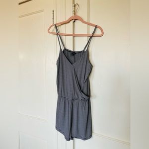 American Eagle Romper, medium, black/white striped